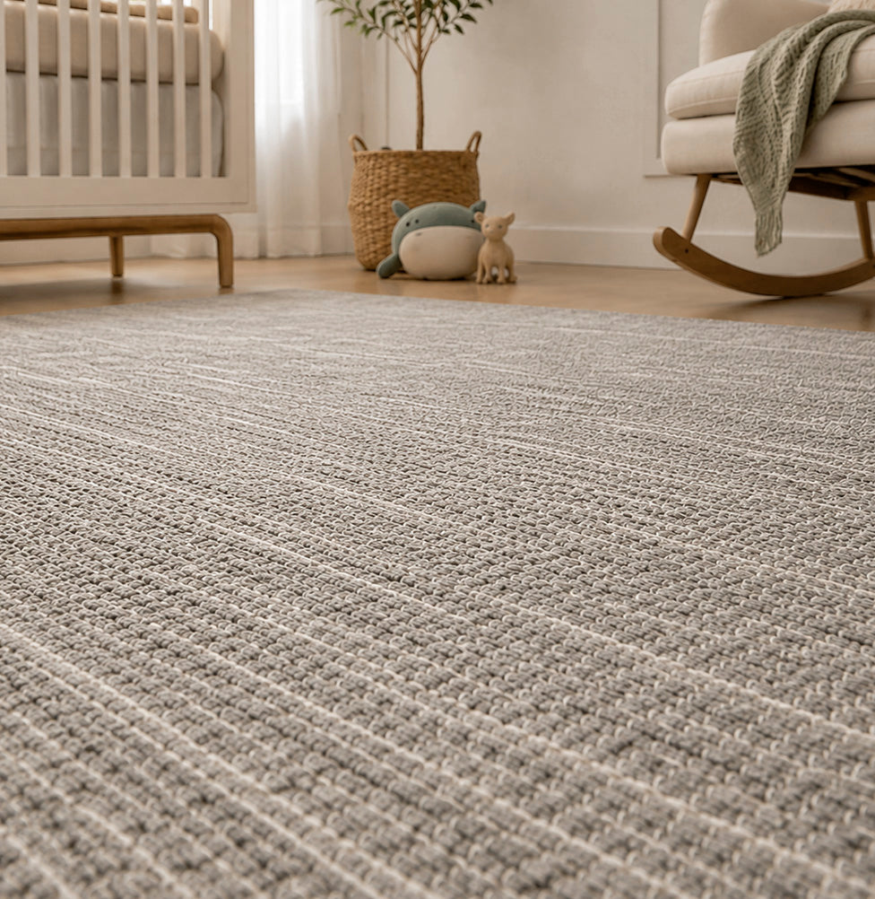 Tapete Rafia Mini Cinza - 2,00 x 2,50m