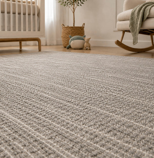 Tapete Rafia Mini Cinza - 2,00 x 2,50m
