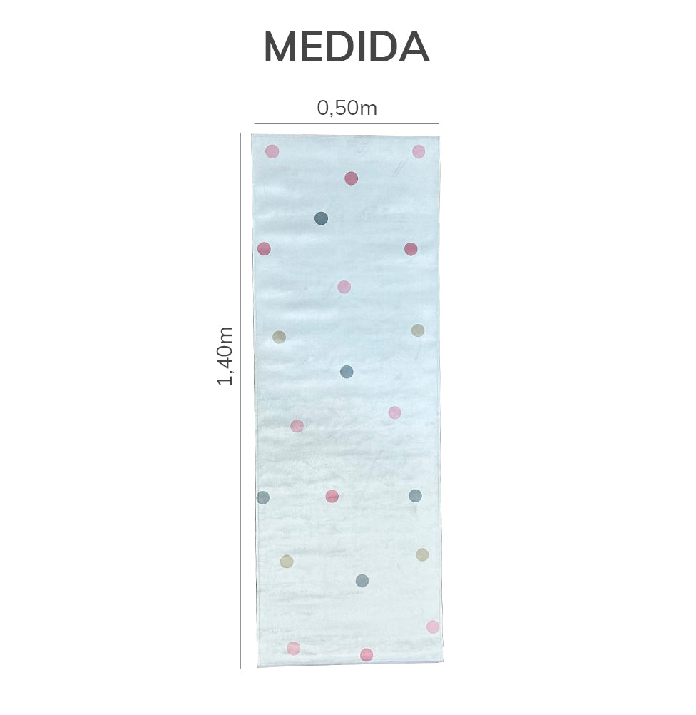 Tapete Infantil Passadeira Poá Rosa - Playmat