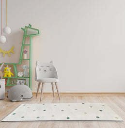 Tapete Infantil Passadeira Poá Verde - Playmat