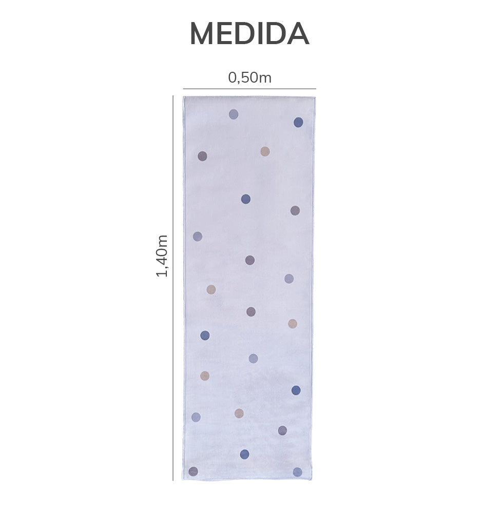 Tapete Infantil Passadeira Poá Azul - Playmat