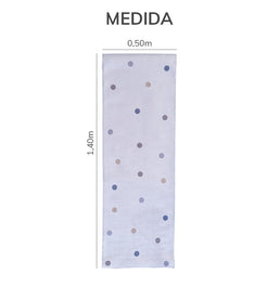 Tapete Infantil Passadeira Poá Azul - Playmat