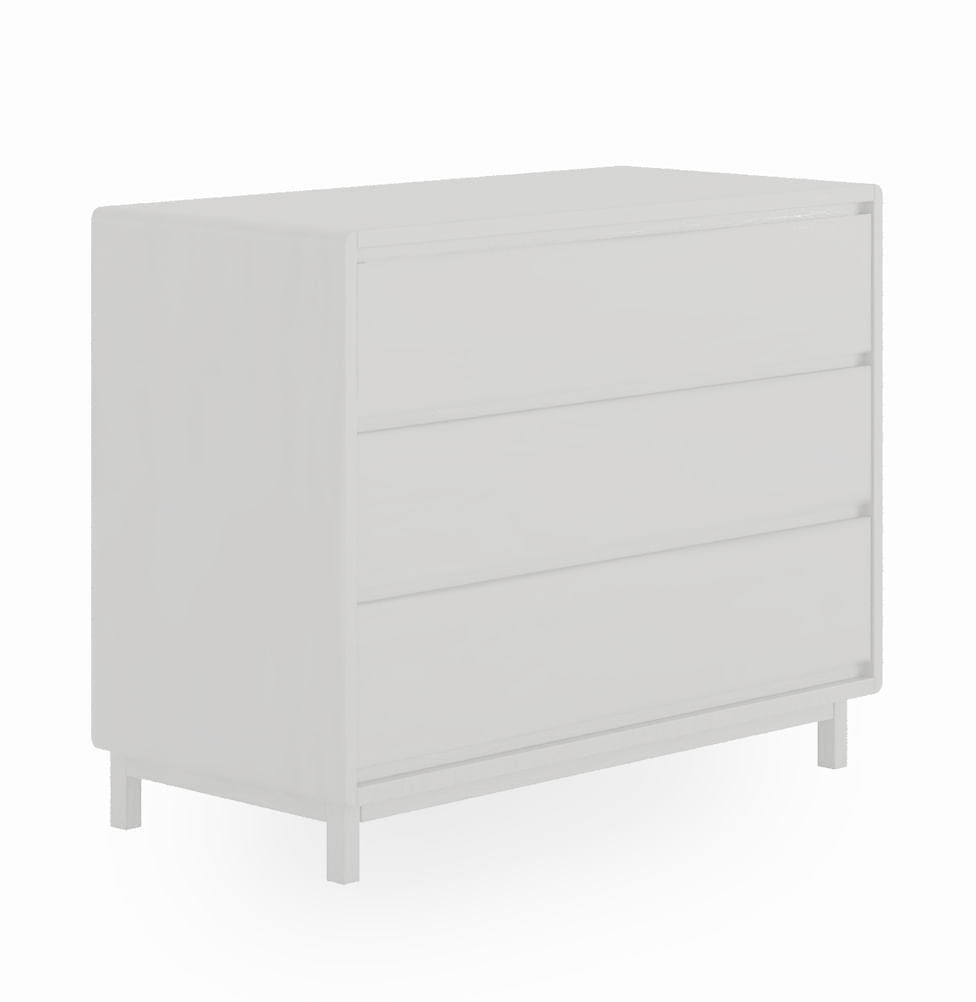 Cômoda de Bebê Nord 3 Gavetas - Branco