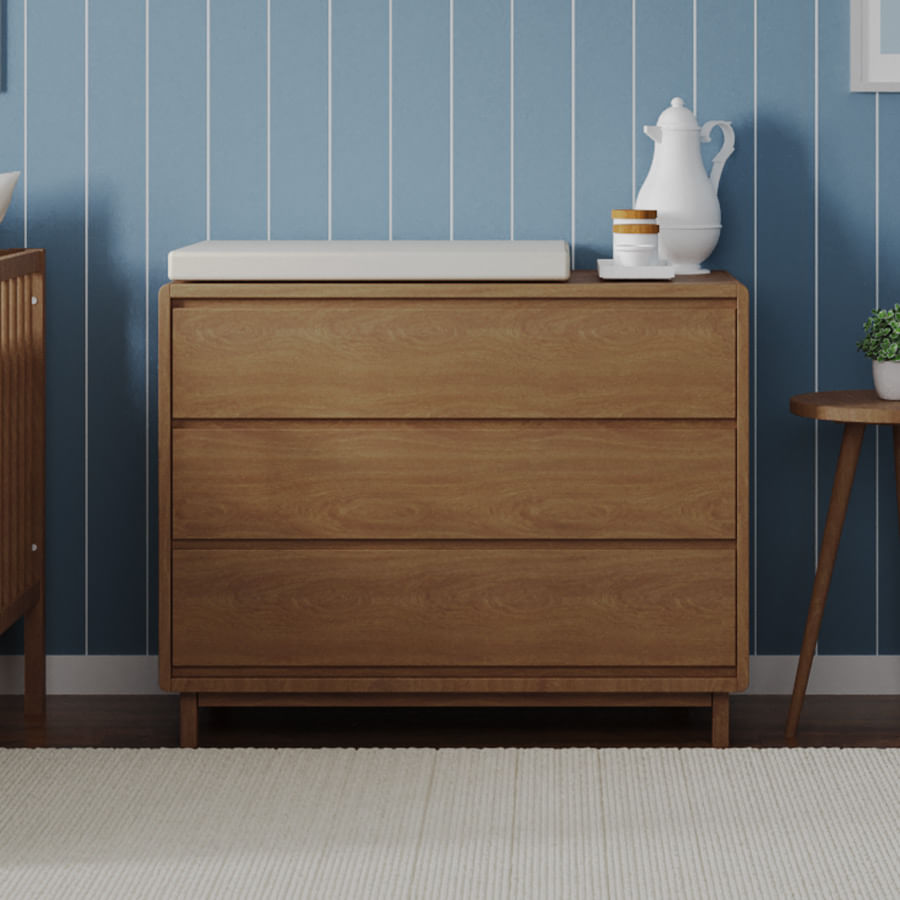 Cômoda de Bebê Nord 3 Gavetas - Freijó