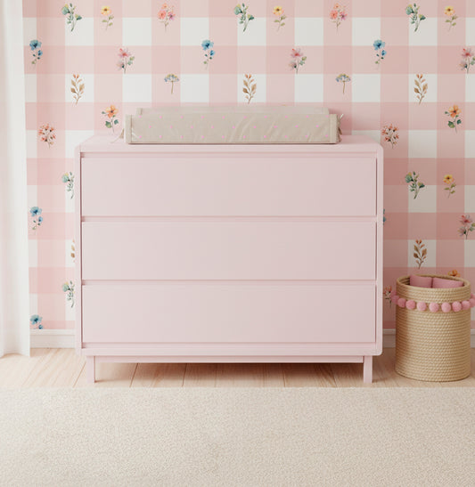 Cômoda de Bebê Nord 3 Gavetas - Rosa