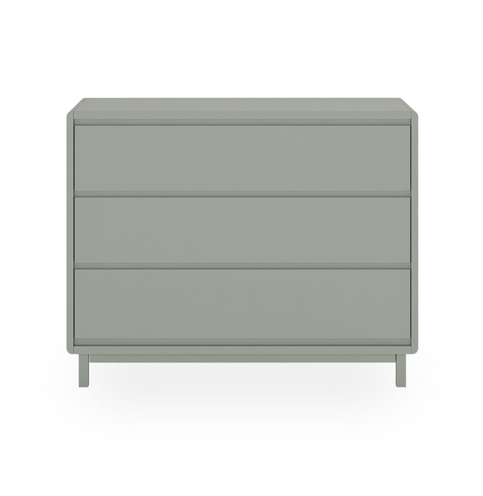 Cômoda de Bebê Nord 3 Gavetas - Verde Jardim 