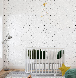 Papel de Parede Infantil Mancha Preto e Cinza