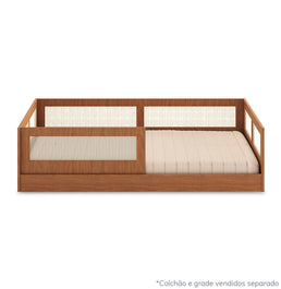 Cama Montessoriana Casal Haus Com Palha - Freijó