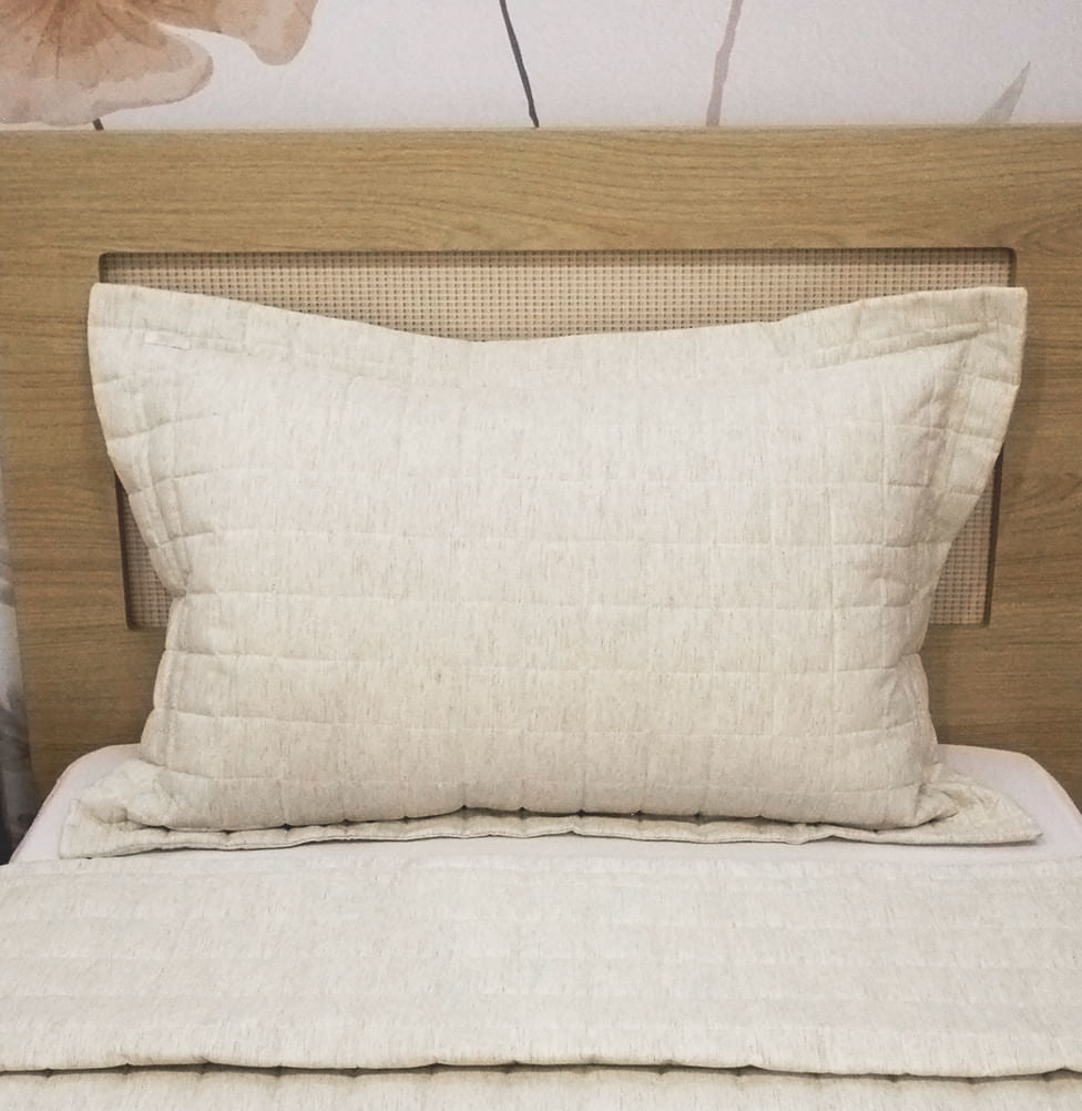 Porta Travesseiro Quadradinho - Linho