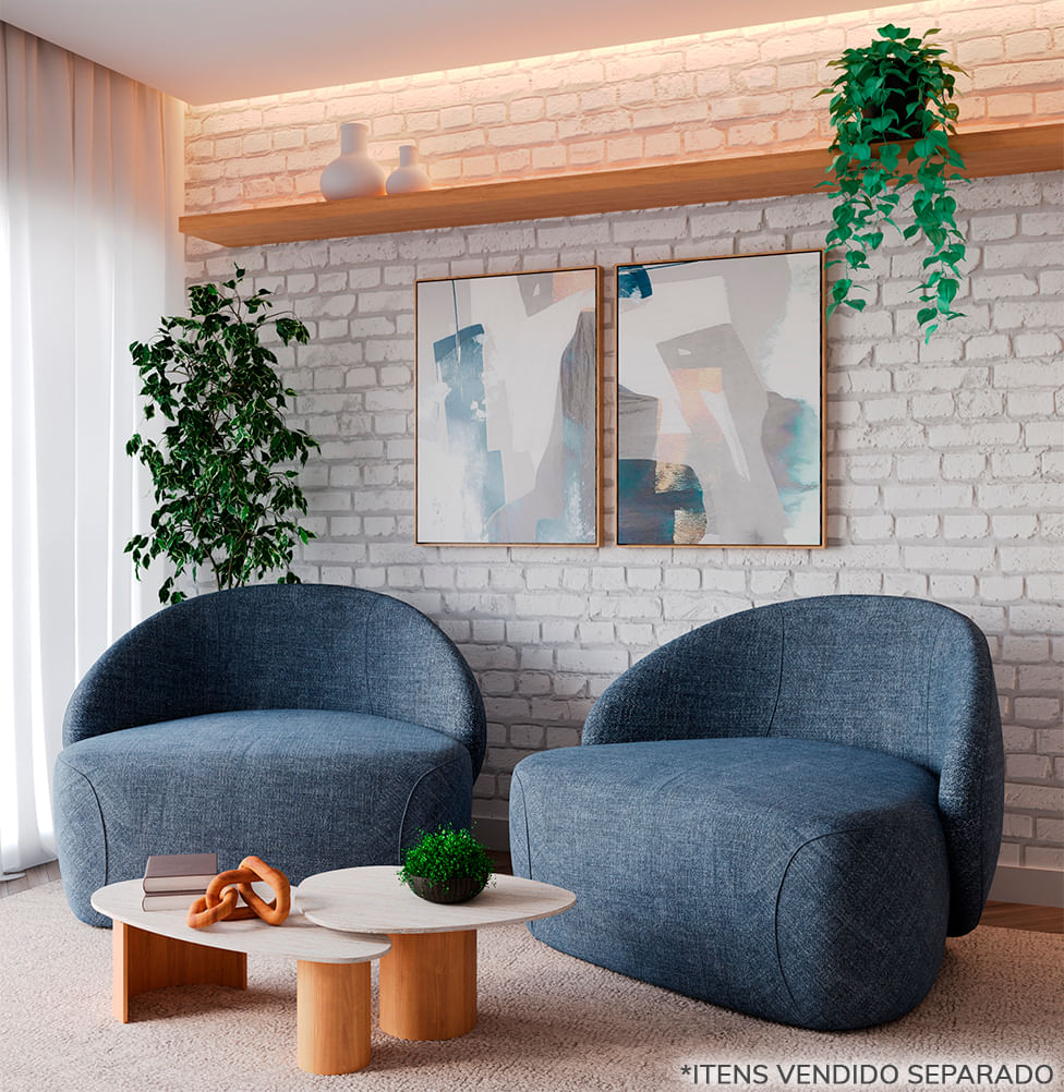 Poltrona Concha - Azul