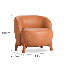 Poltrona Gota - Couro Eco Mel