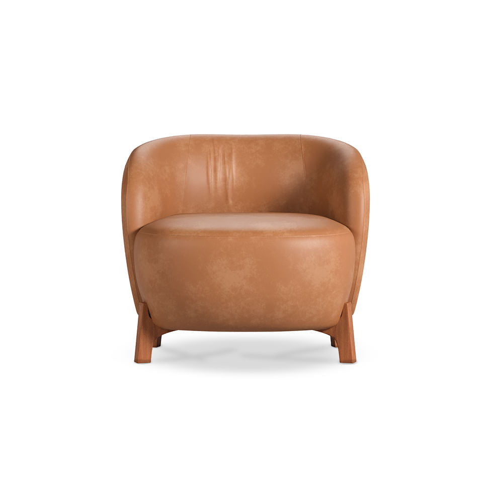 Poltrona Gota - Couro Eco Mel
