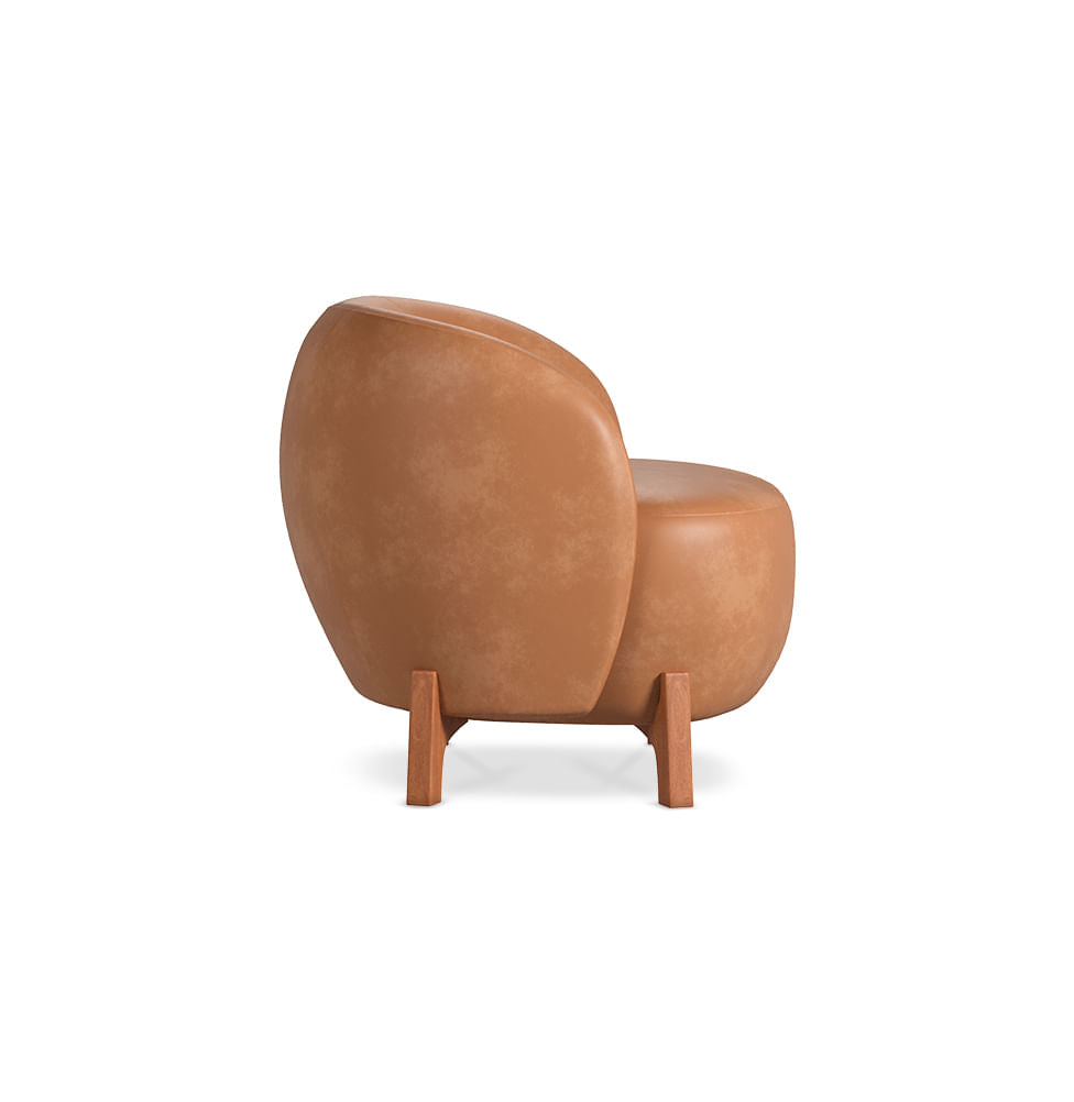Poltrona Gota - Couro Eco Mel