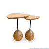 Mesa Lateral Pingo - Cinamomo Natural e Haste Preta