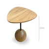 Mesa Lateral Pingo - Cinamomo Natural e Haste Preta