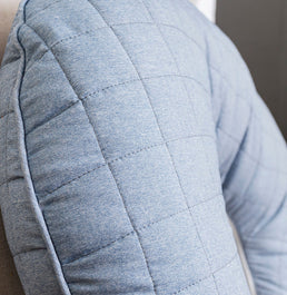 Almofada de Amamentação Quadradinho Chambre - Azul Mescla