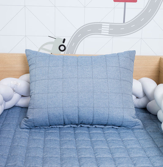 Almofada Quadradinho Chambre 40x30cm - Azul Mescla