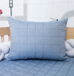 Almofada Quadradinho Chambre 40x30cm - Azul Mescla