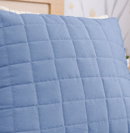 Capa de Almofada Quadradinho Chambre 50x50cm - Azul Mescla