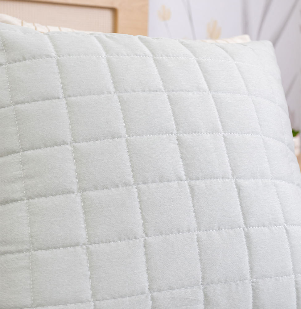 Capa de Almofada Quadradinho Chambre 50x50cm - Verde Mescla