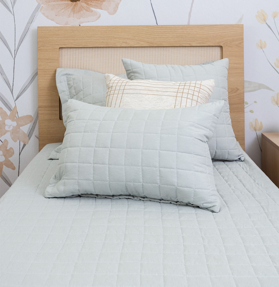 Capa de Almofada Quadradinho Chambre 60x40cm - Verde Mescla