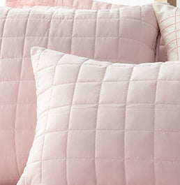 Capa de Almofada Quadradinho Chambre 60x40cm - Rosa Nuvem