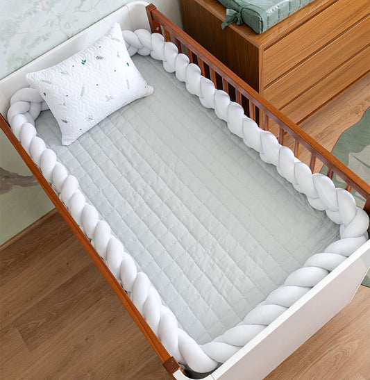 Colcha para Berço Quadradinho Chambre - Verde Mescla