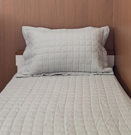 Kit Colcha de Solteiro Quadradinho Chambre - Verde Mescla