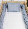 Trança 4m para Berço e Cama Quadradinho Chambre - Azul Mescla