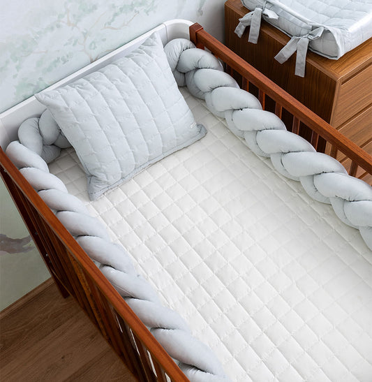 Trança 4m para Berço e Cama Quadradinho Chambre - Verde Mescla