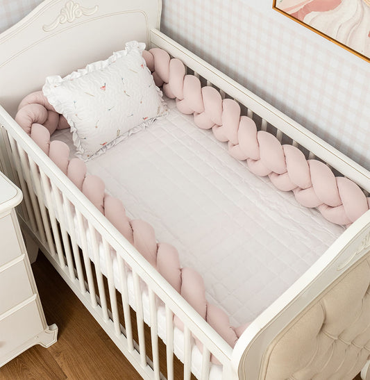 Trança 4m para Berço e Cama Quadradinho Chambre - Rosa Nuvem