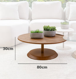 Mesa de Centro Roma Redonda - Madeira Damasco