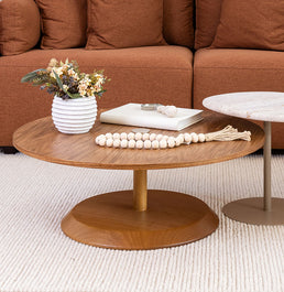 Mesa de Centro Roma Redonda - Madeira Damasco