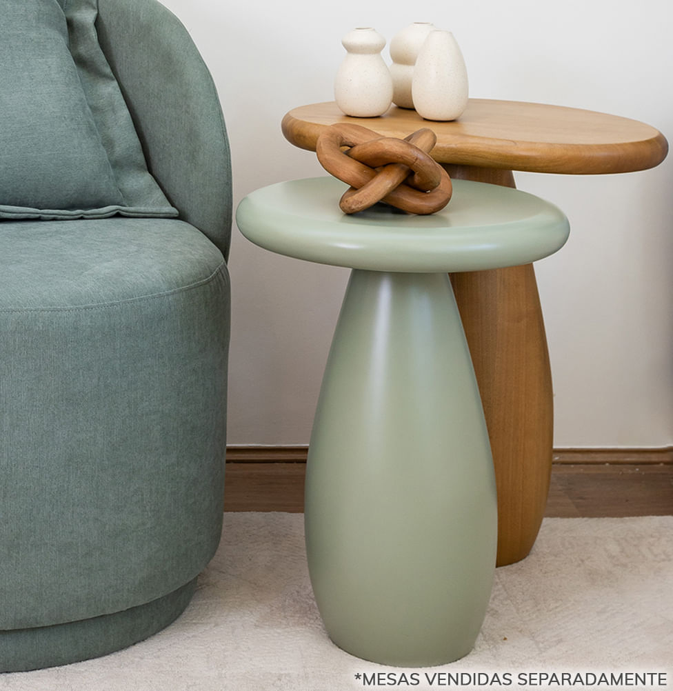 Mesa Lateral Kinder Verde Sálvia - 53cm