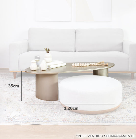 Mesa de Centro Nord Grande - Champagne