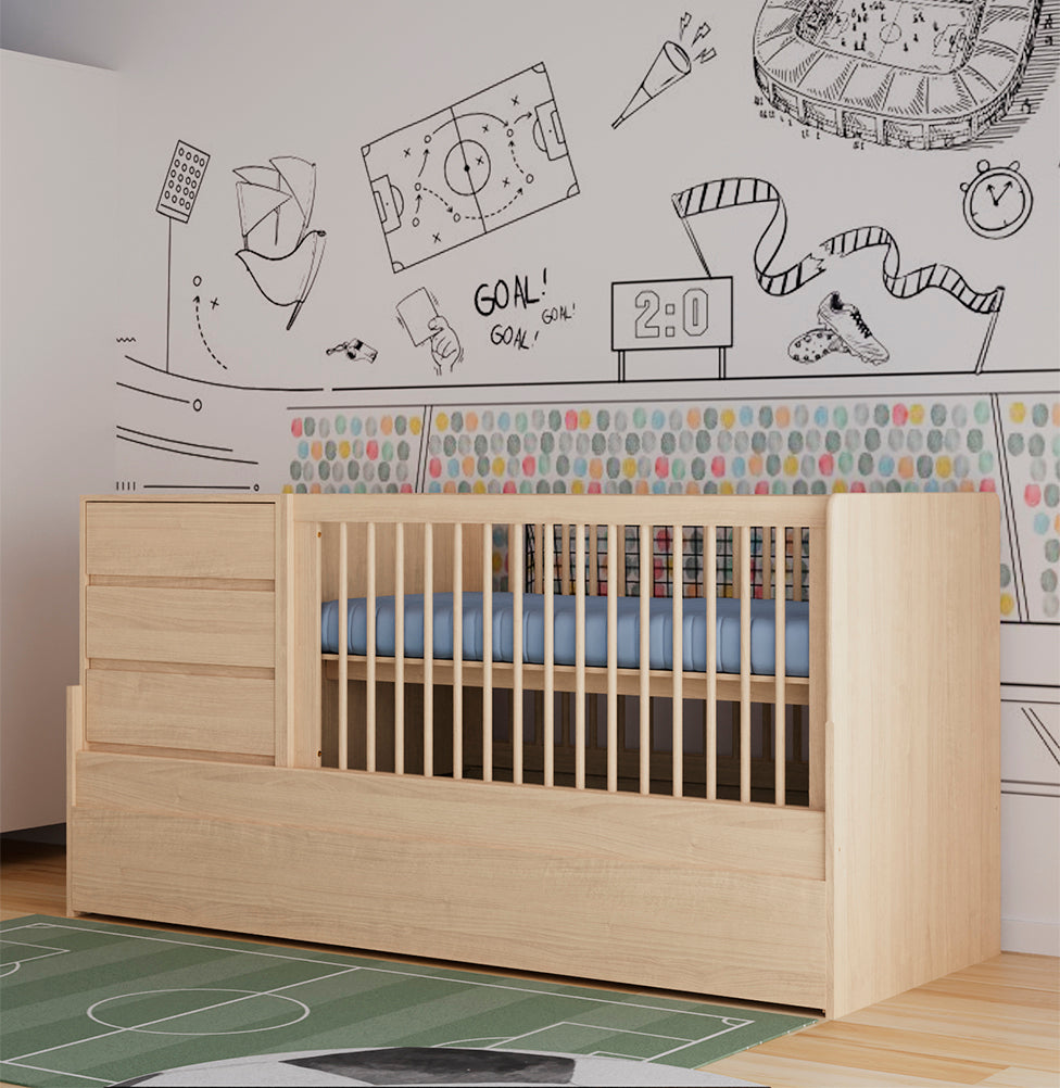 Berço Go Multifuncional 6 em 1 - Carvalho