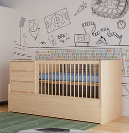 Berço Go Multifuncional 6 em 1 - Carvalho