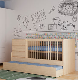 Berço Go Multifuncional 6 em 1 - Carvalho