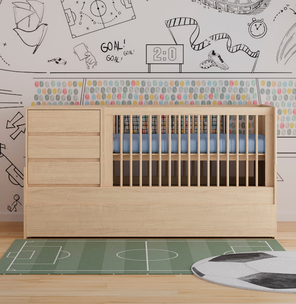 Berço Go Multifuncional 6 em 1 - Carvalho