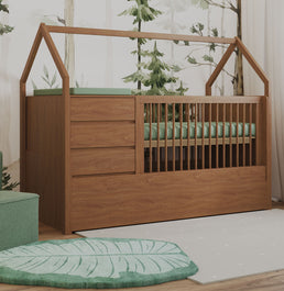 Berço Go Com Casinha Multifuncional 6 em 1 - Freijó