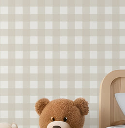 Papel de Parede Xadrez Bege