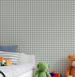 Papel de Parede Xadrez Cinza