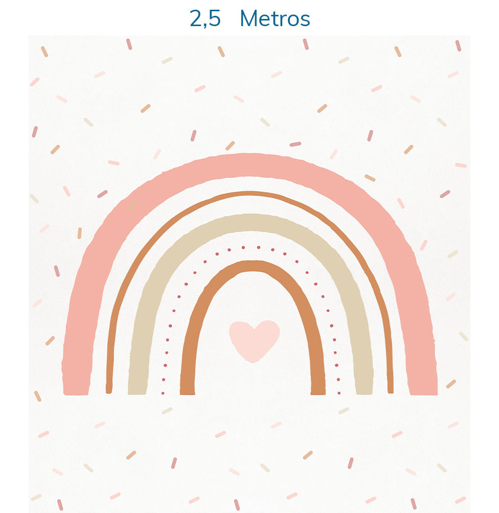 Papel de Parede Arco Íris Aquarela Com Granulados Cobre - Mural