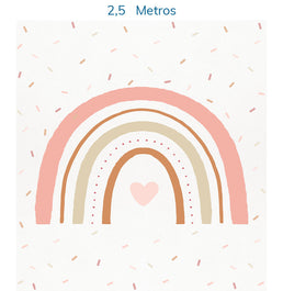 Papel de Parede Arco Íris Aquarela Com Granulados Cobre - Mural