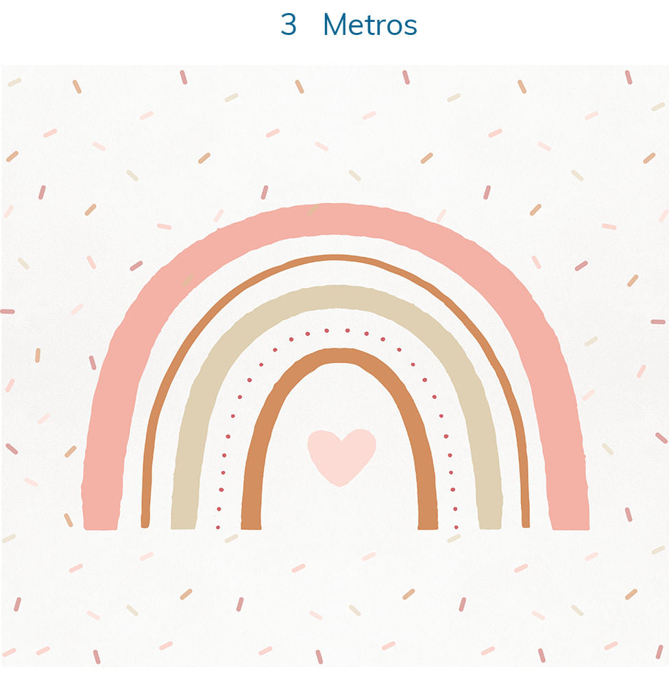 Papel de Parede Arco Íris Aquarela Com Granulados Cobre - Mural