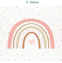 Papel de Parede Arco Íris Aquarela Com Granulados Cobre - Mural