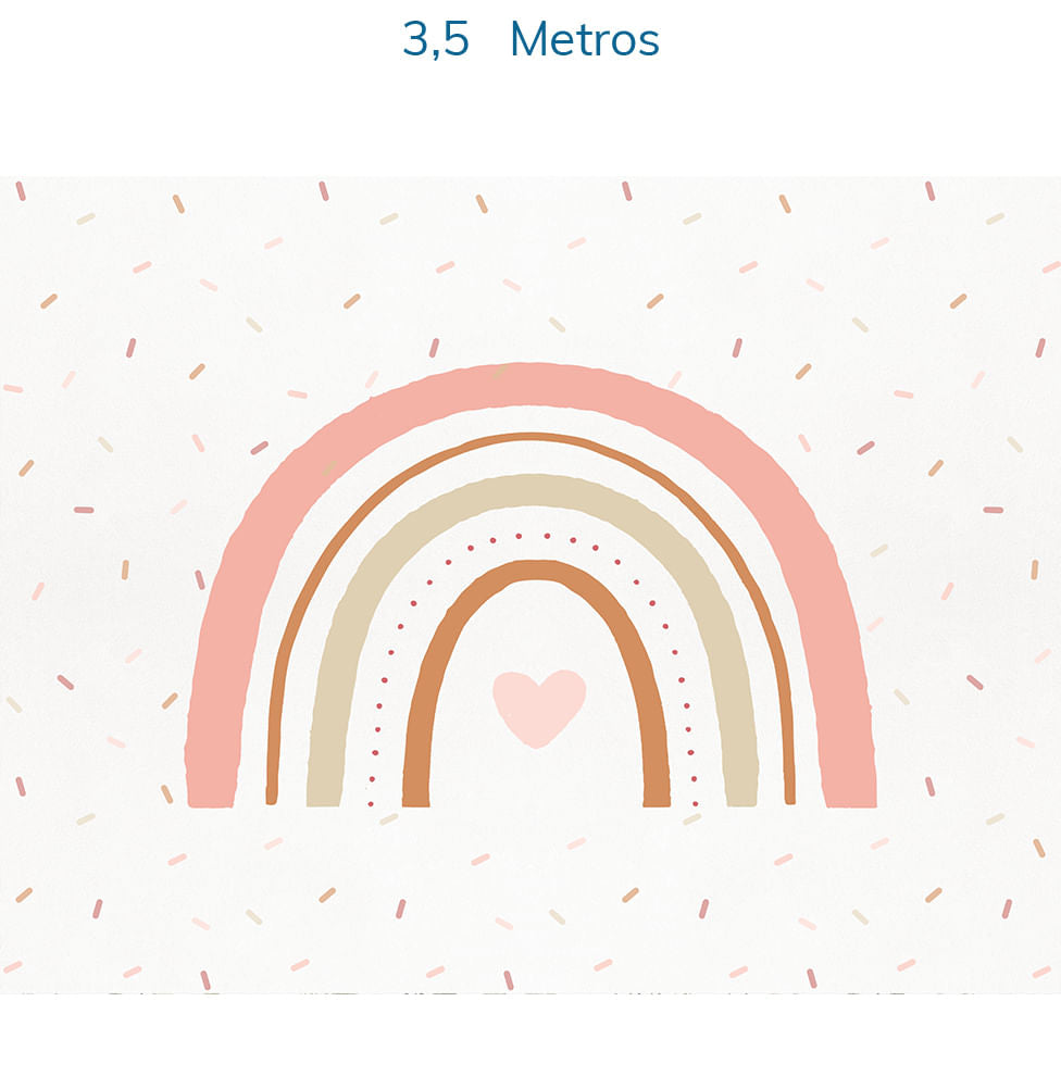 Papel de Parede Arco Íris Aquarela Com Granulados Cobre - Mural