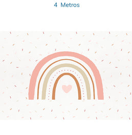 Papel de Parede Arco Íris Aquarela Com Granulados Cobre - Mural