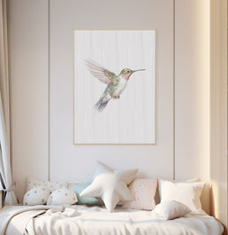 Quadro Infantil Beija Flor - Vertical