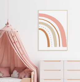 Quadro Infantil Arco Íris Amarelo Direita Cobre - Vertical